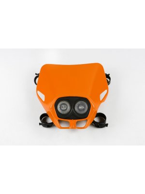 Универсална маска с фар UFO Firefly Twins 12V/35W - Orange